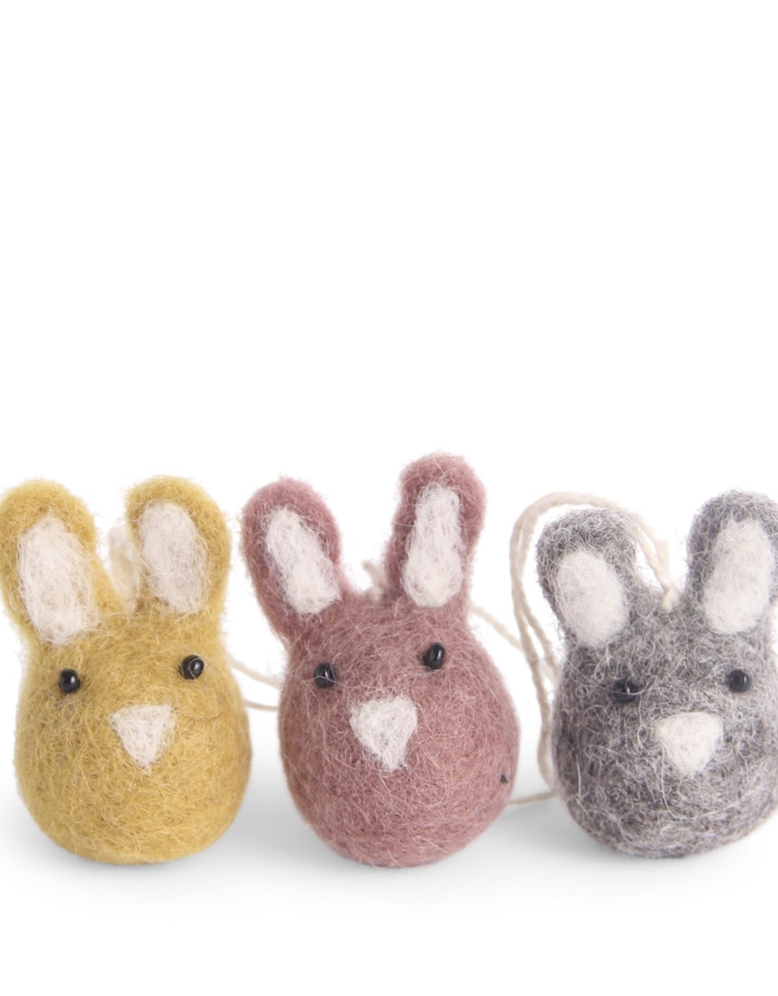 Mini Bunny Ornaments - Fair Trade Set/2