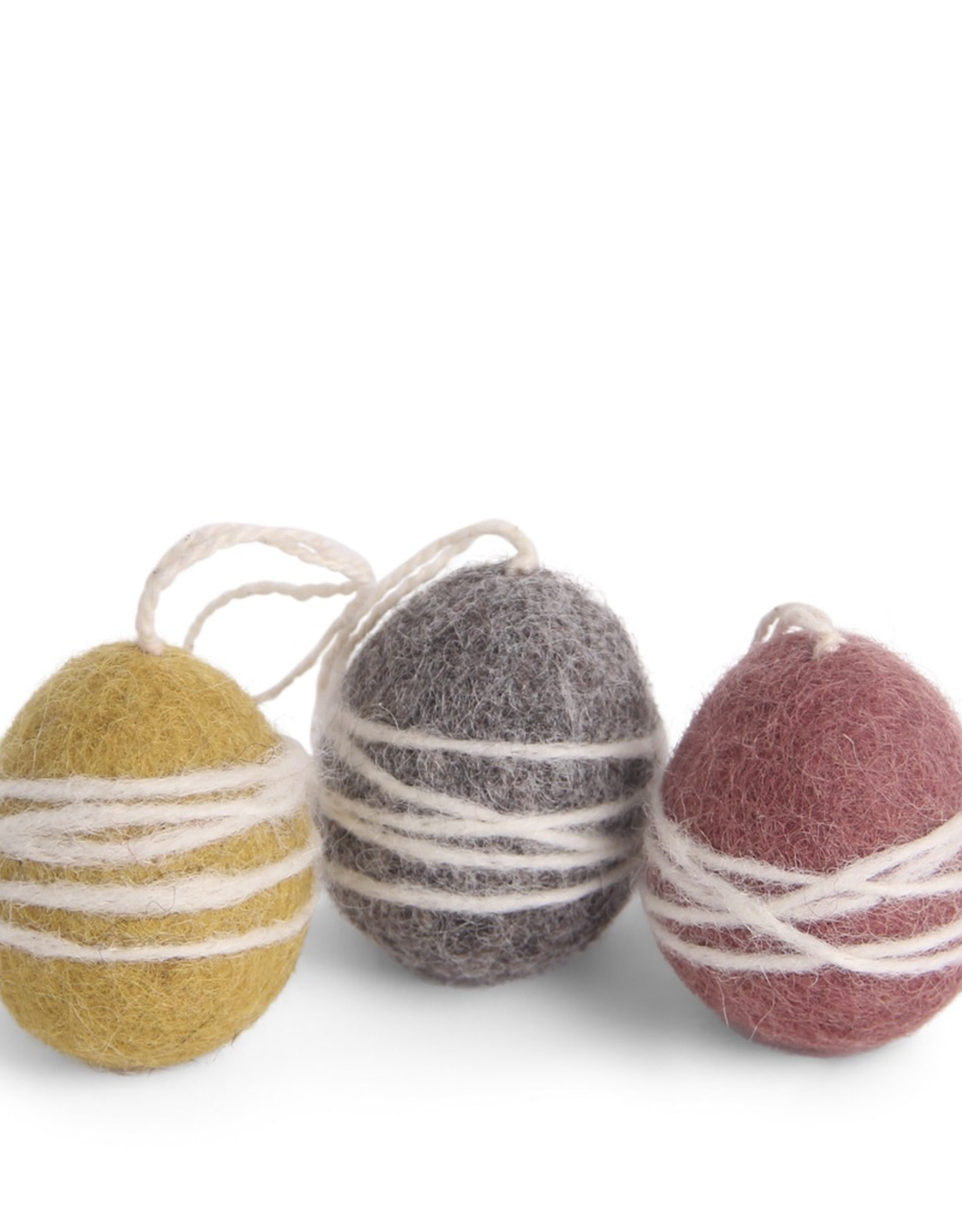 Felted Egg Ornaments Set/3, Fair Trade