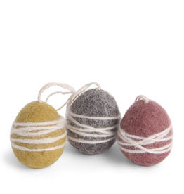 Felted Egg Ornaments Set/3, Fair Trade