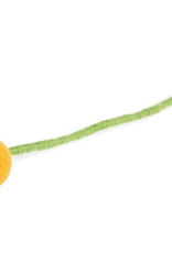 Felt Ball Flower Large - Yellow