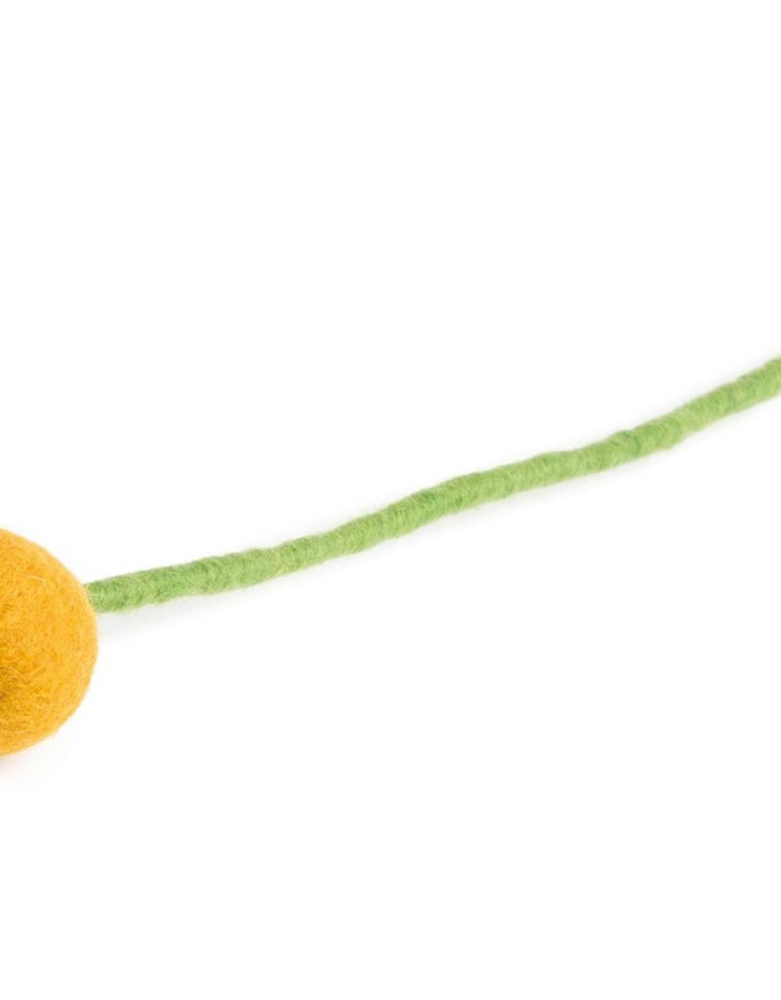 Felt Ball Flower Large - Yellow
