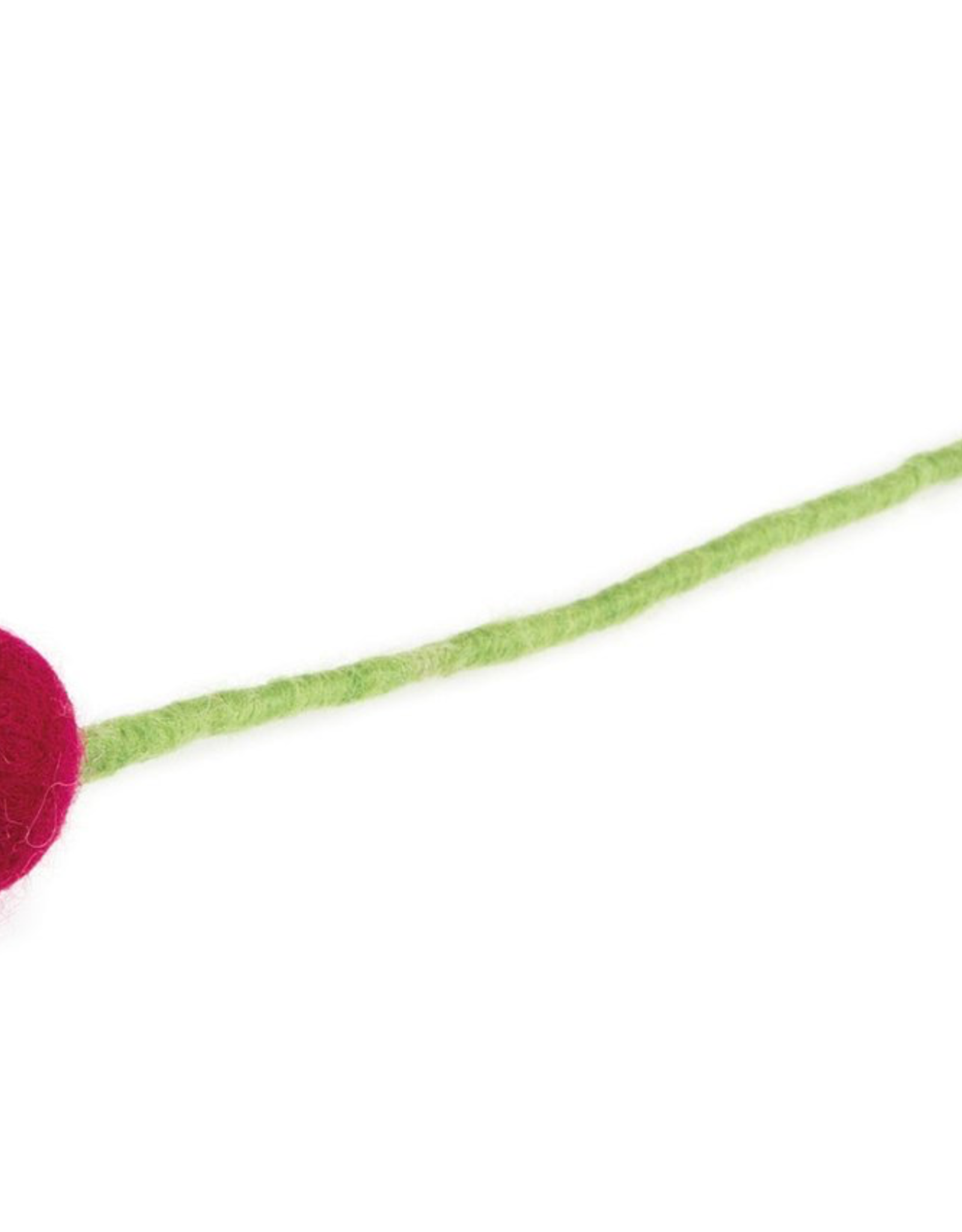 Felt Ball Flower Large, Cerise