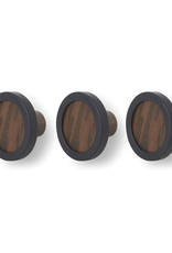 Hub Hook / 3 Black/Walnut