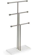 Trigem Jewelry Stand White/Nickel