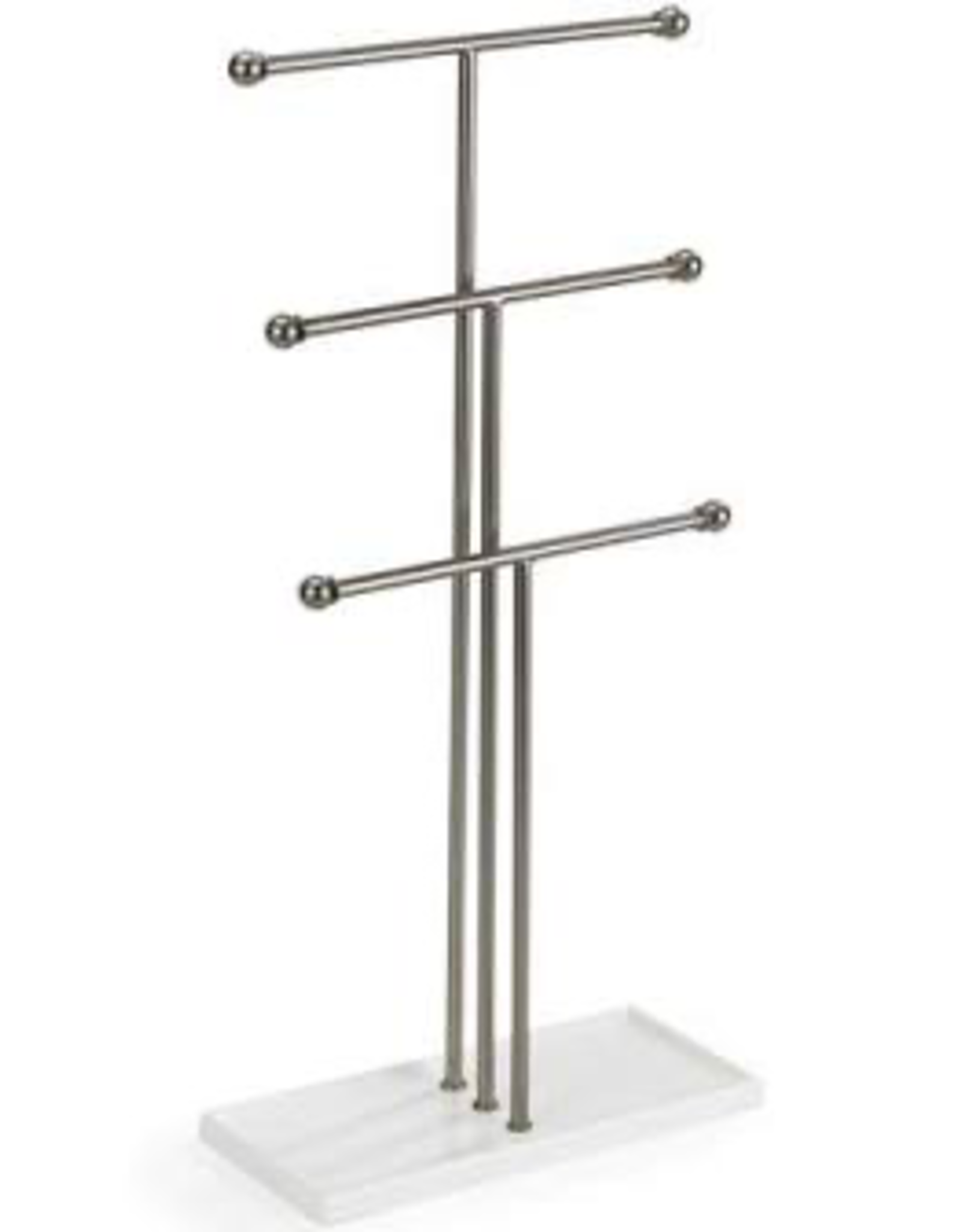 Trigem Jewelry Stand White/Nickel