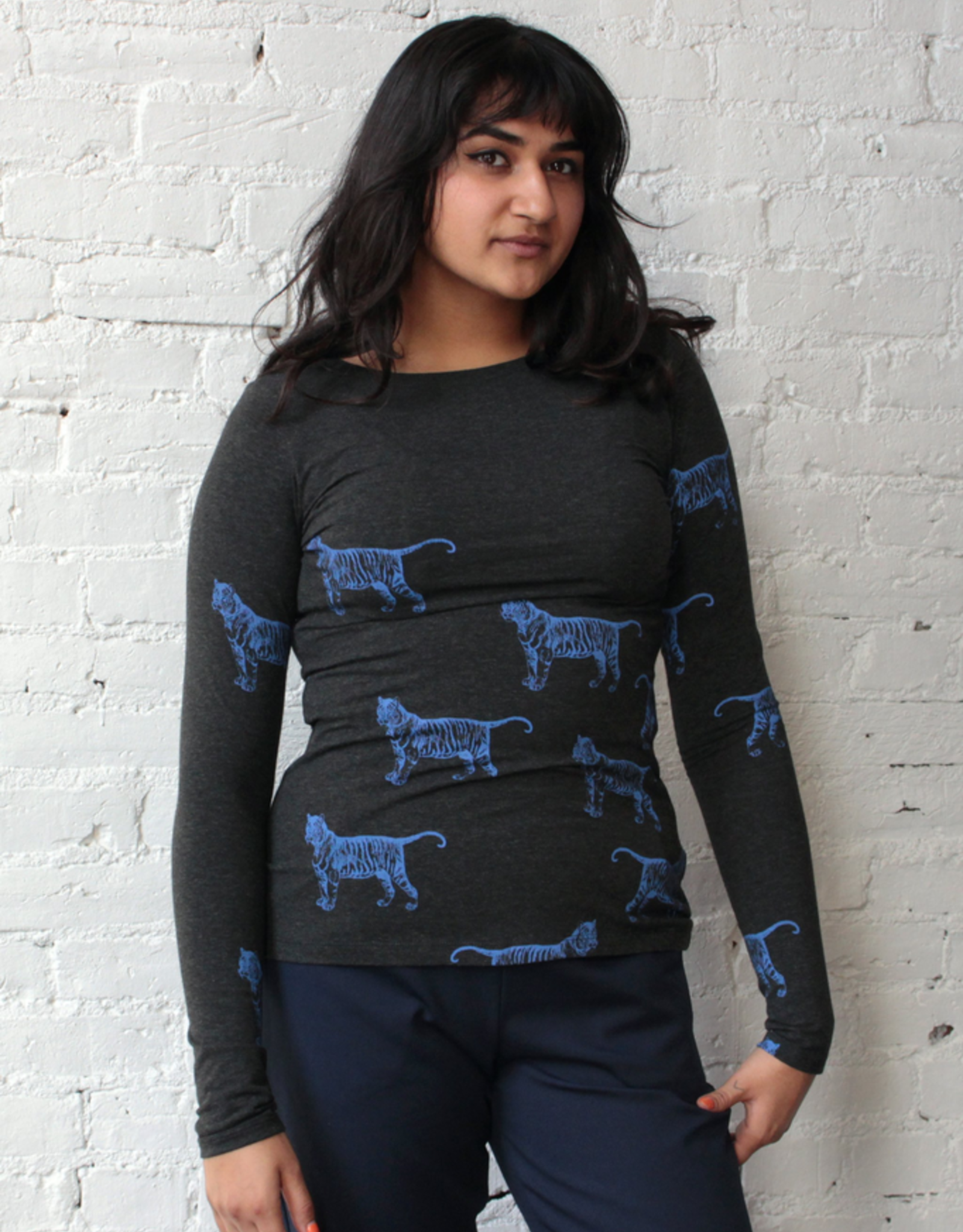 Smoking Lily Nanette Top - Mushroom Print