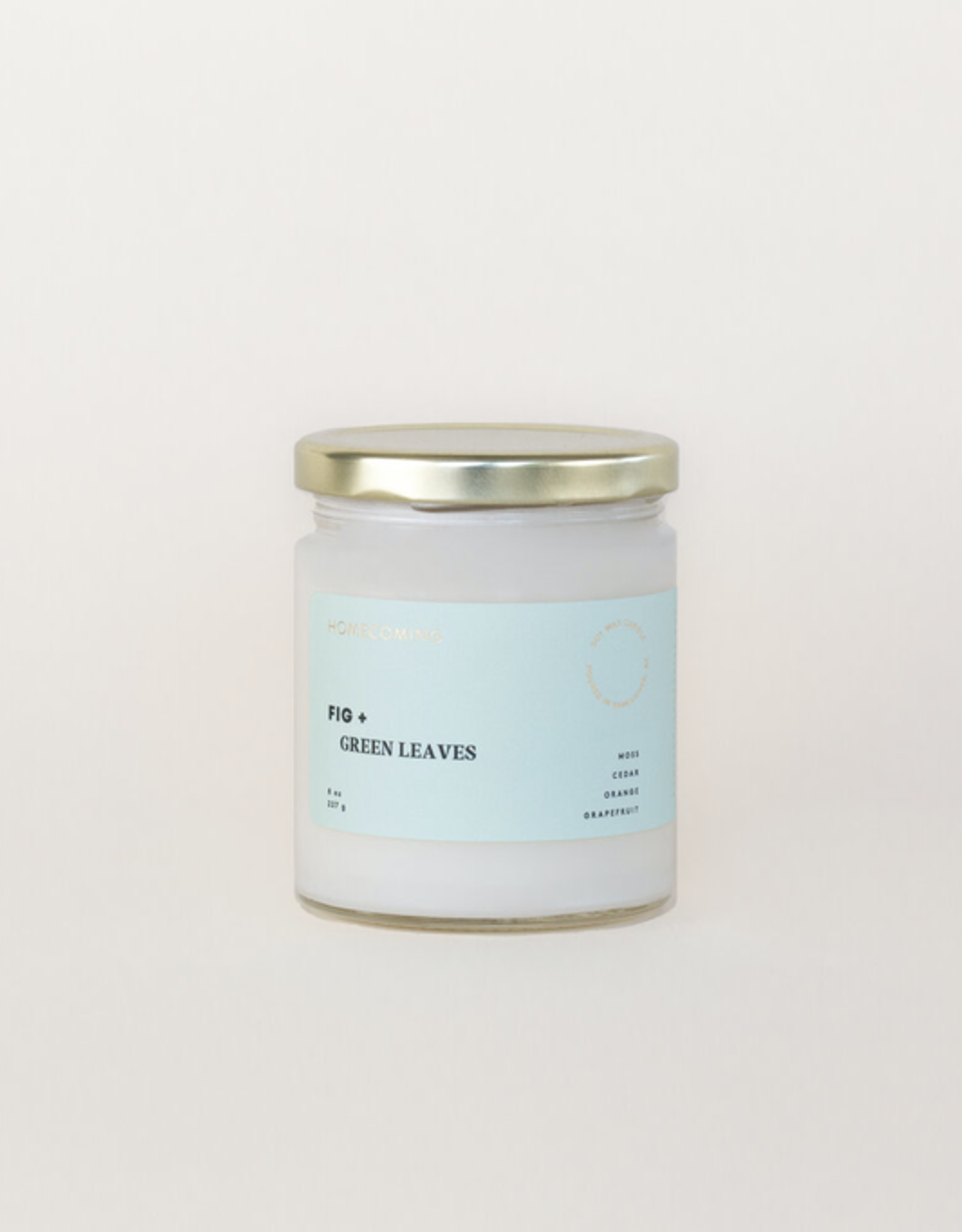 Homecoming Candles-Fig + Green Leaves Soy Candle