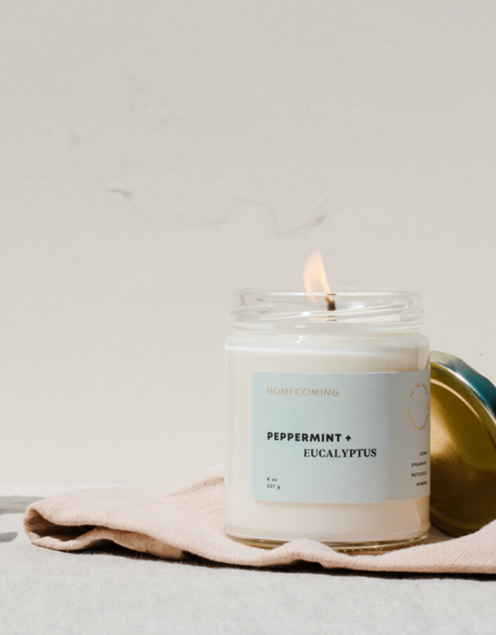Peppermint And Eucalyptus Soy Candle