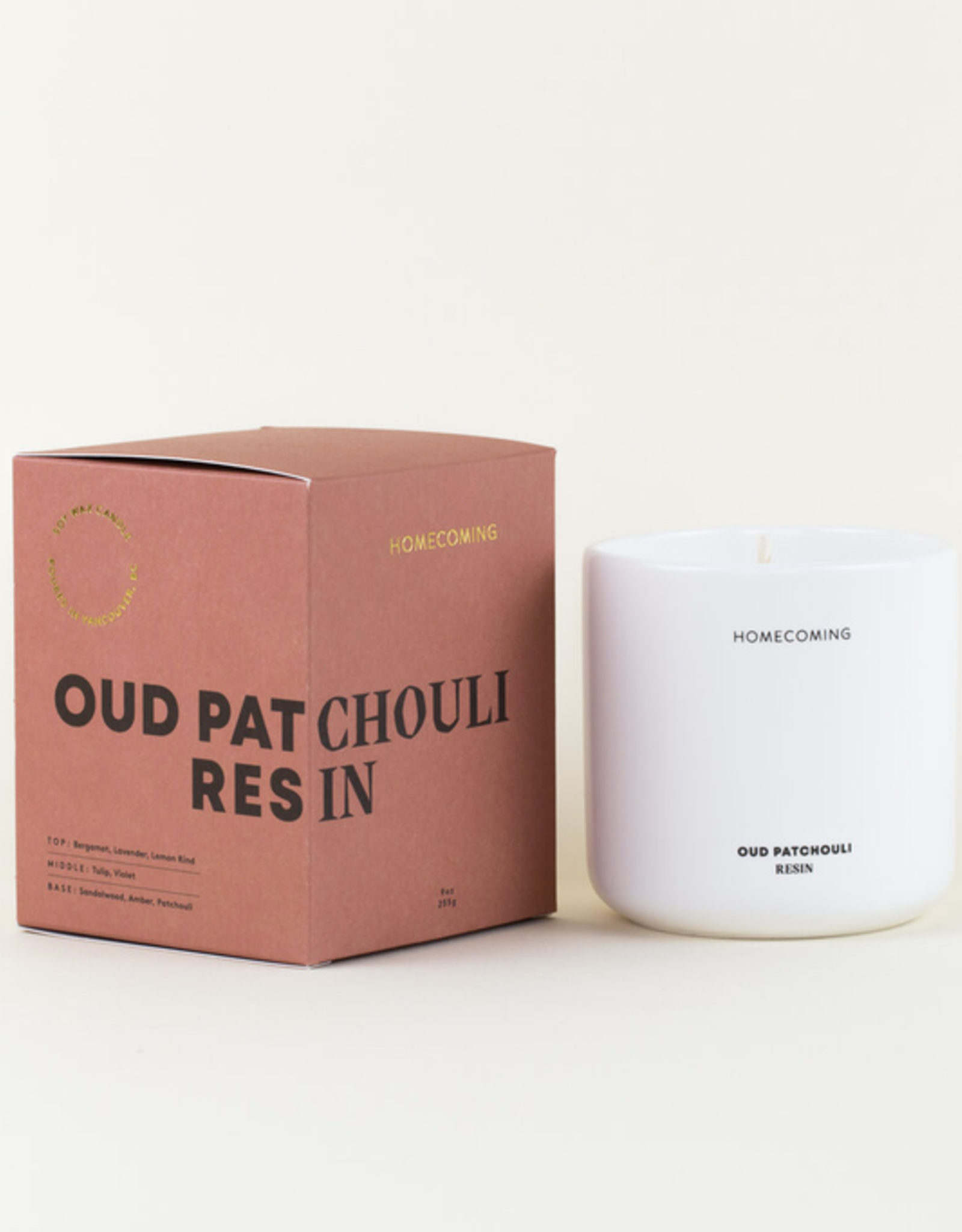Oud Patchoulii Resin Deluxe Ceramic Candle
