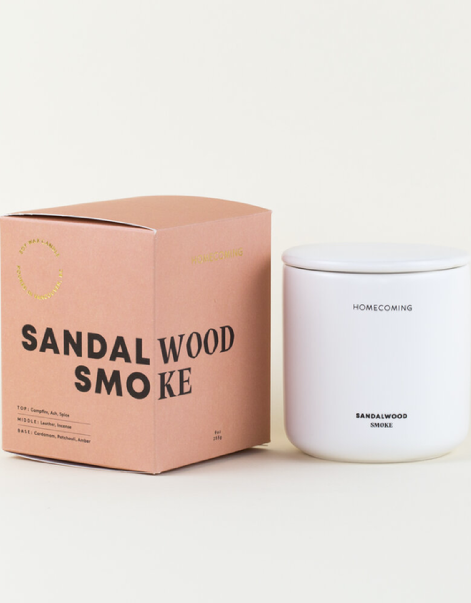 Sandalwood Smoke Deluxe Ceramic Candle