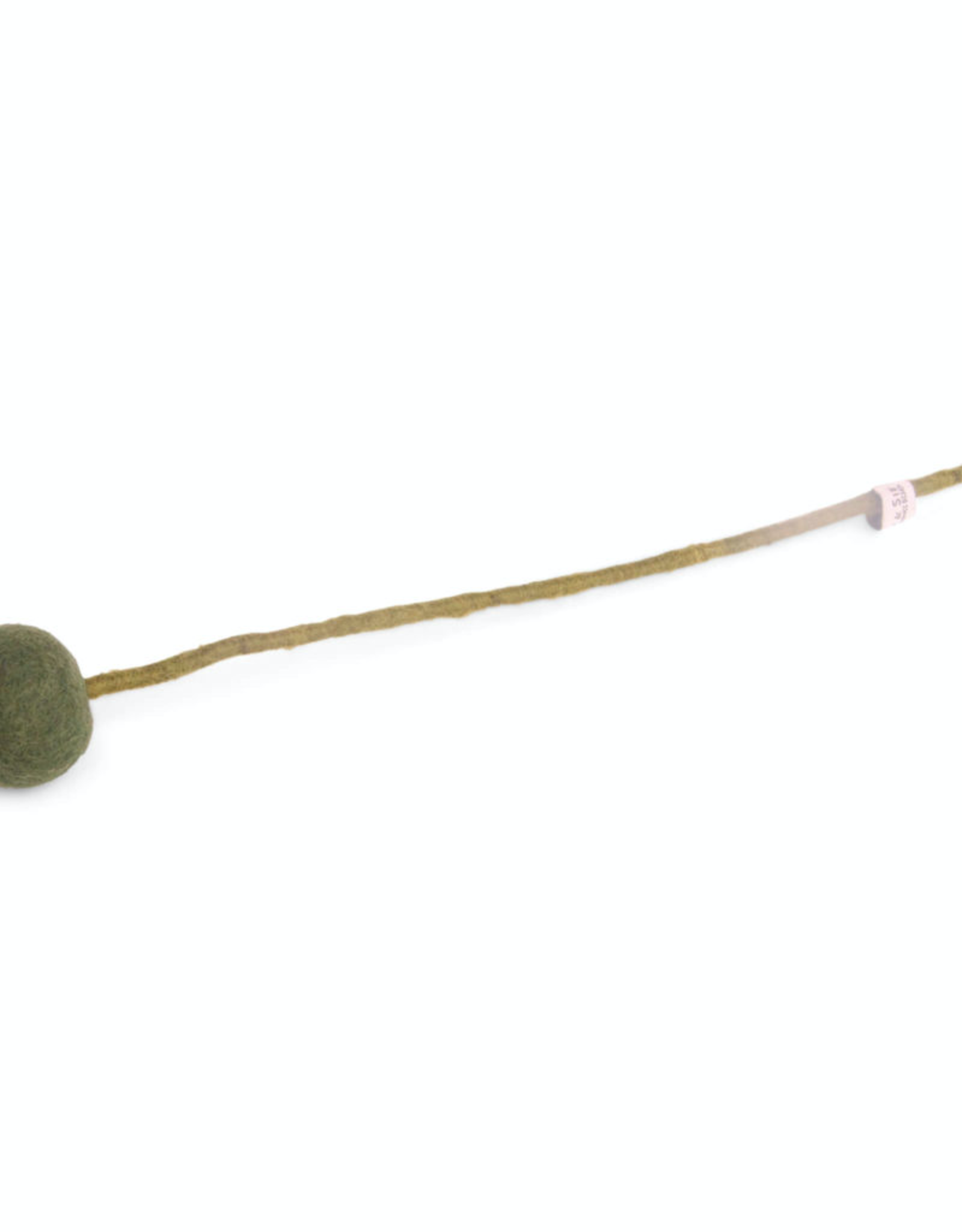 Felt Ball Flower Large - Dark Green