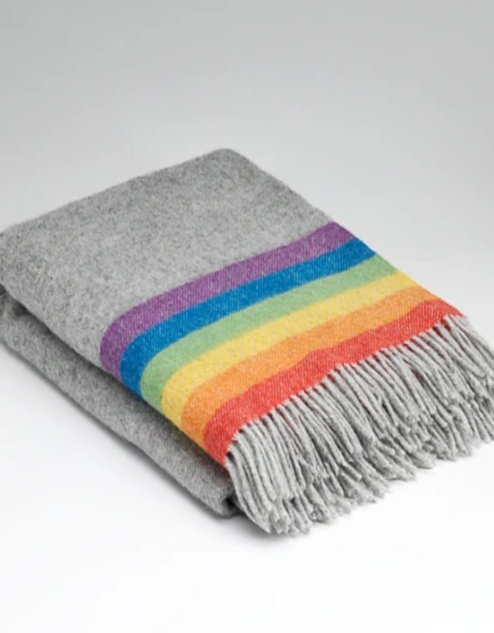 Rainbow Stripe Wool Blanket, Ireland