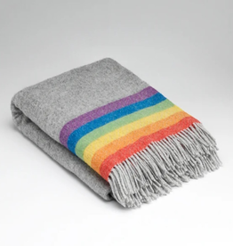 Rainbow Stripe Wool Blanket, Ireland