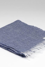 Irish Linen Scarf, Navy