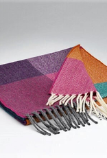 Irish Lambswool Scarf, Hyacinth & Orange