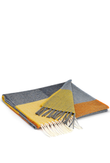 Irish Lambswool Scarf, Orange & Smoke