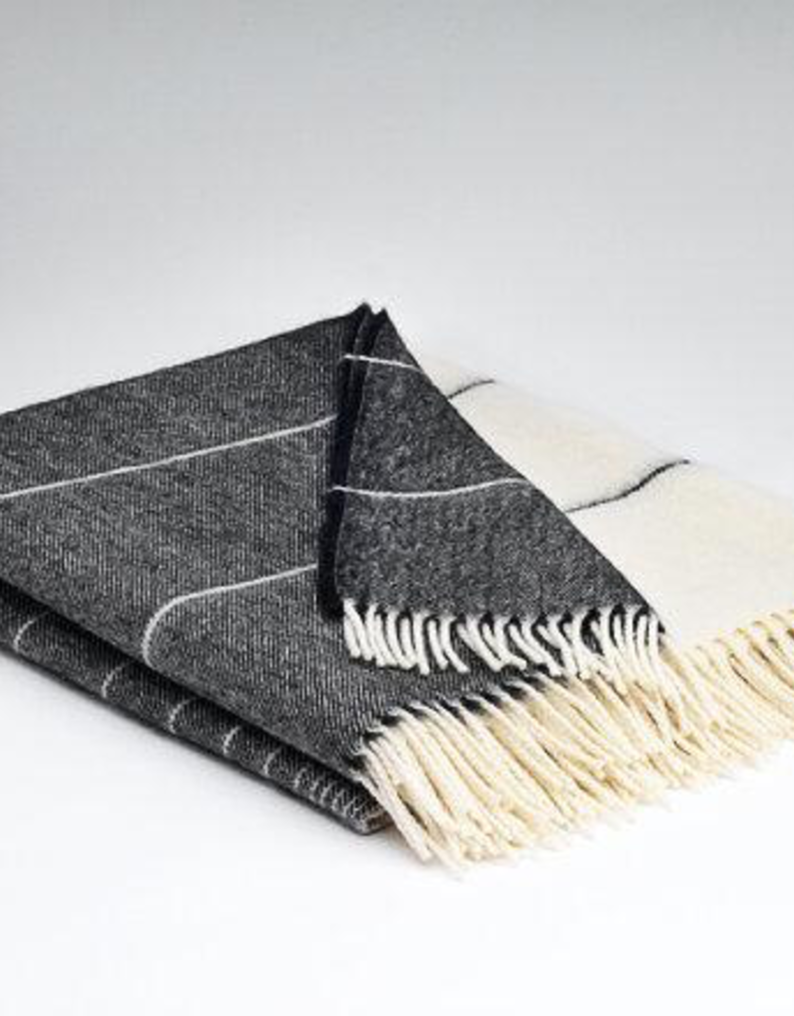 Charcoal Ombre Alpaca/Wool Blanket, Ireland