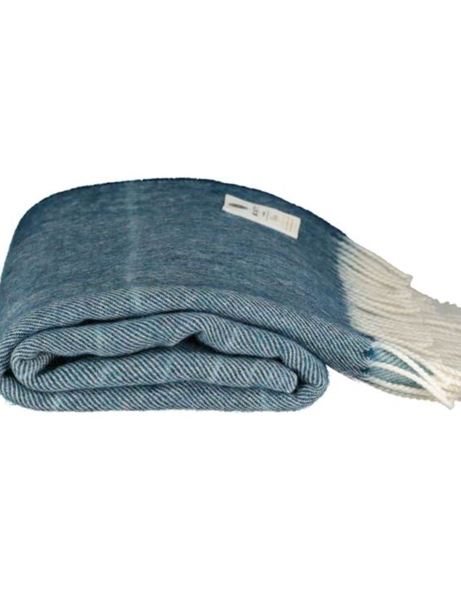 Petrol Ombre Alpaca/Wool Throw, Ireland