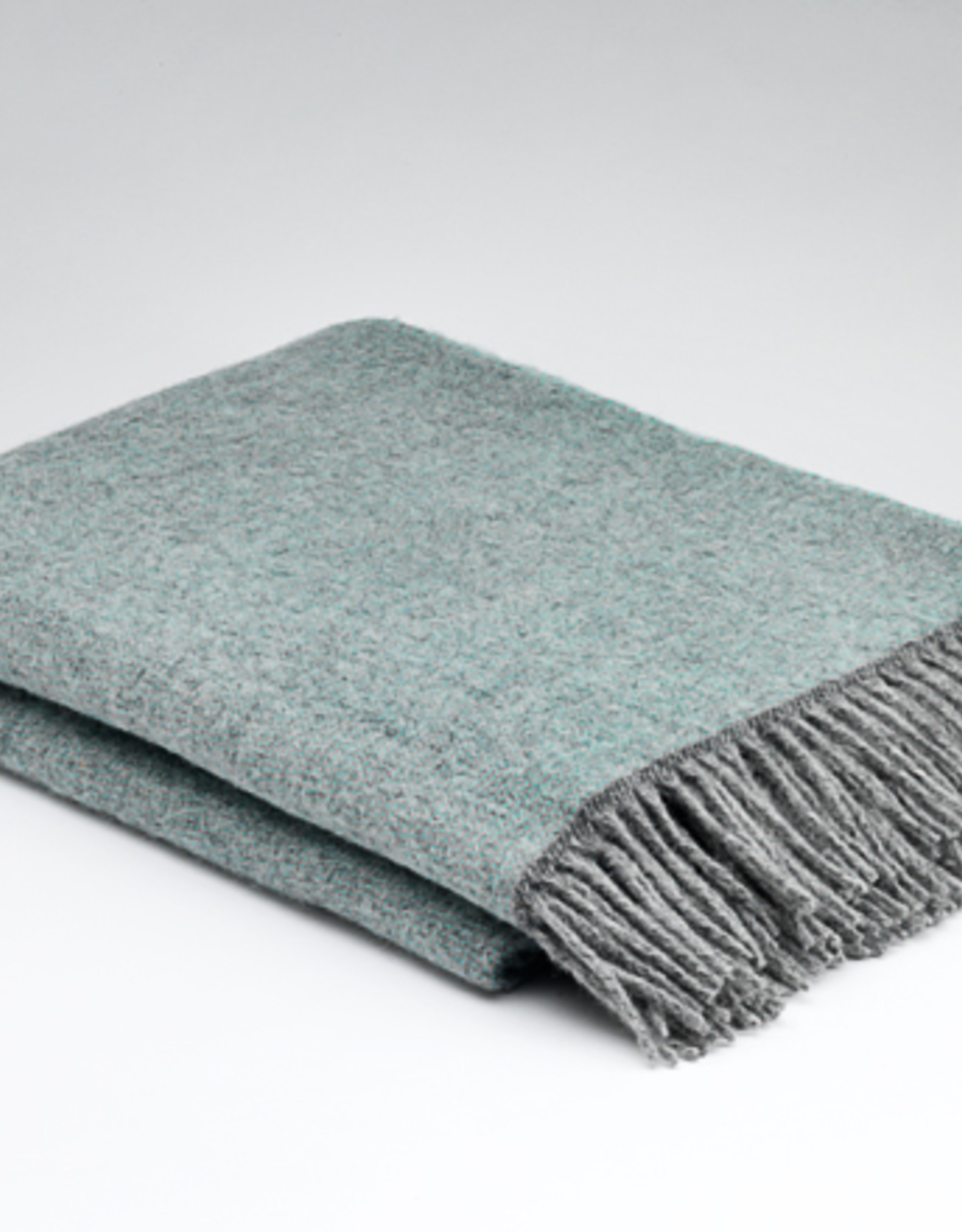 Cozy Aqua Wool Blanket, Ireland