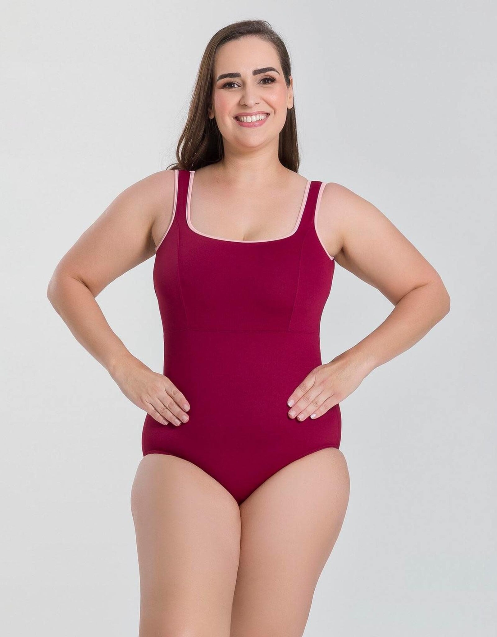 So Danca Curvy - Zuriel Two Tone Square Neck Leotard