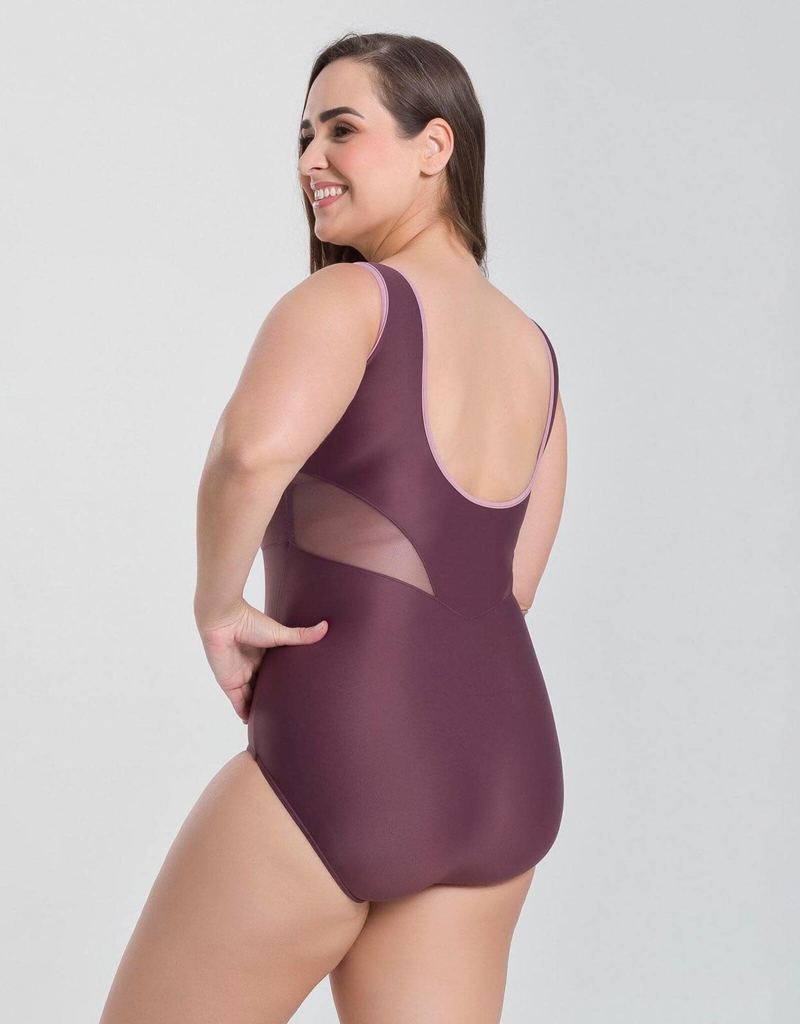 So Danca Curvy - Zuriel Two Tone Square Neck Leotard