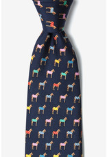 Alynn Horse Blankets Tie - Navy