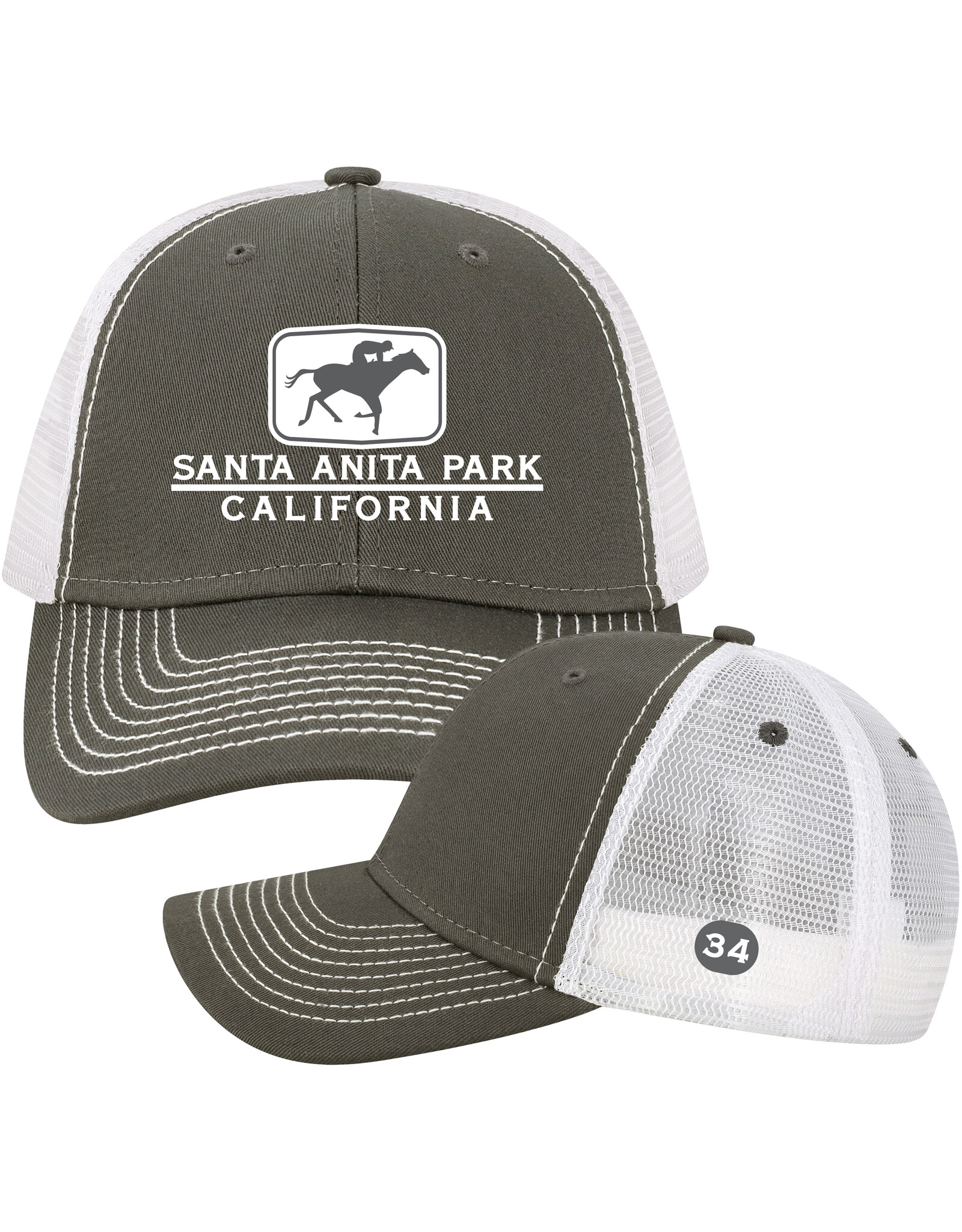 L2 Brands #50004 Sideline Cap- Dk Grey/White Mesh