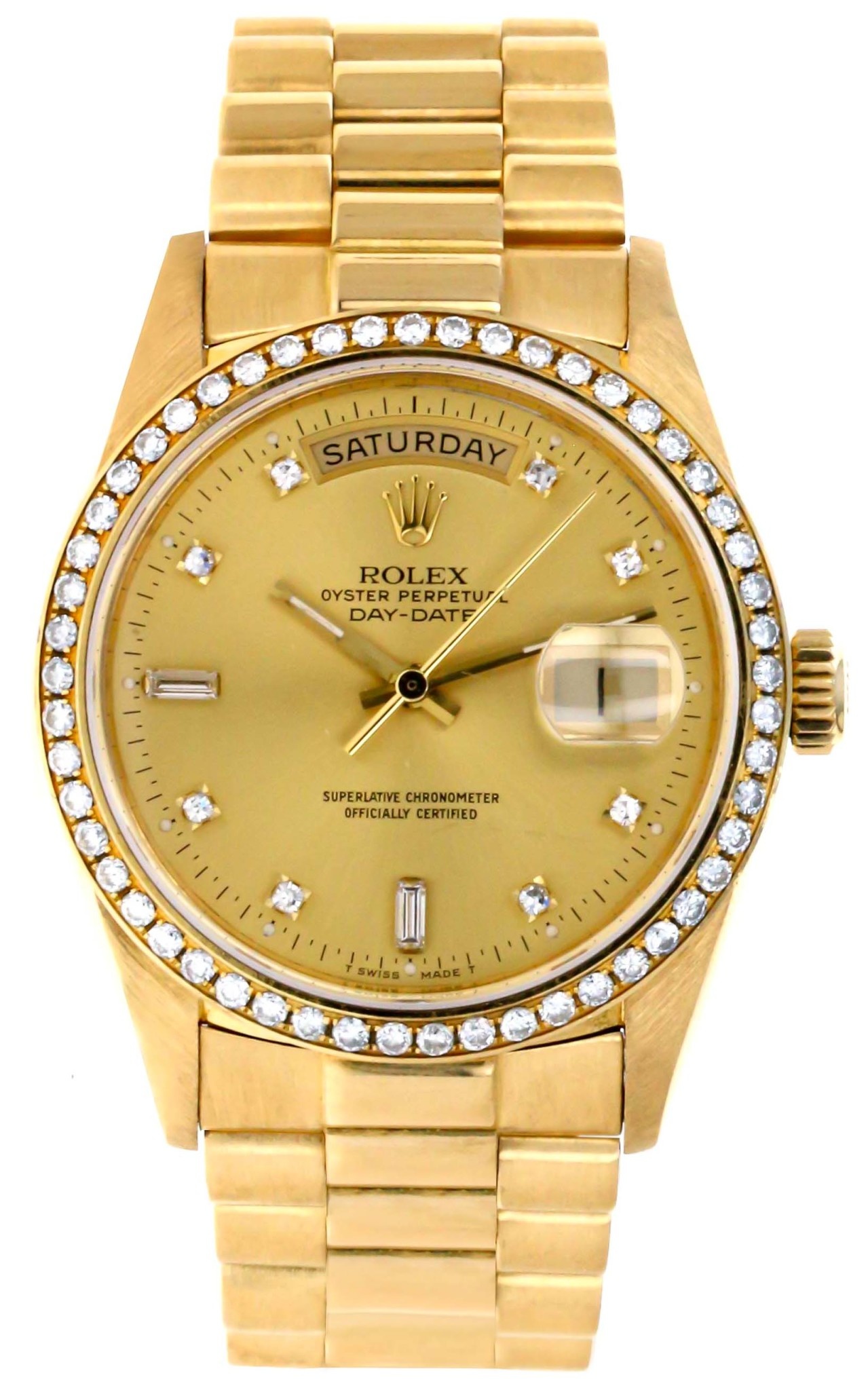 Rolex 36mm Day Date Factory diamonds 