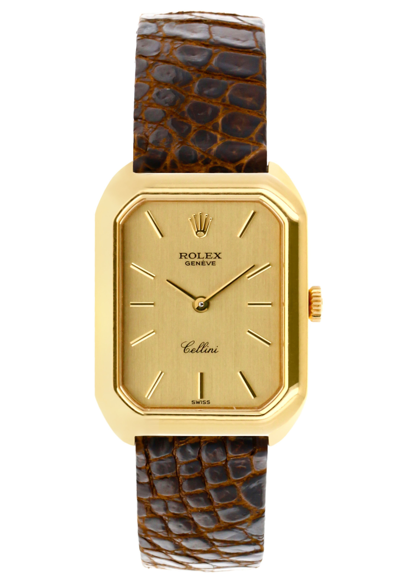 ROLEX CELLINI 18K GOLD 23MM 1976 (B+P 