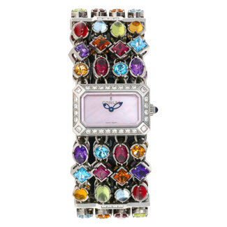 corum Corum Women's Stainless Steel Gemstone Diamond Watch with Pink Mother of Pearl Dial