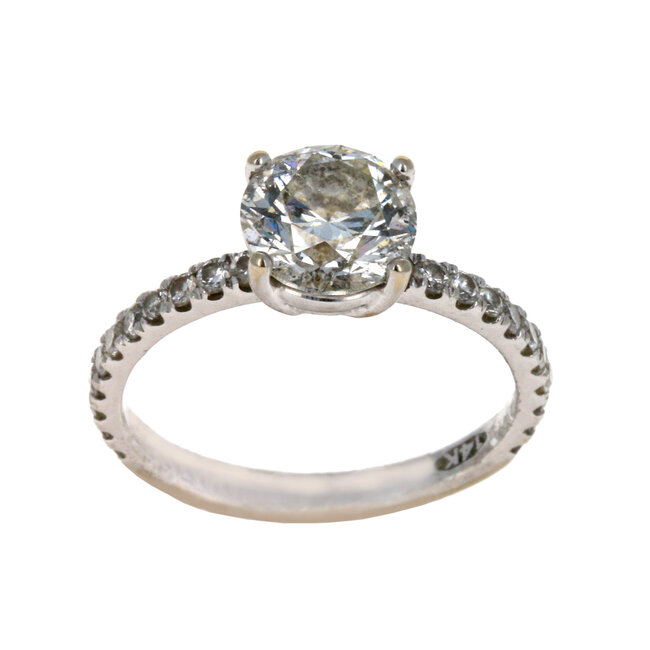 Jewellery ROUND BRILLIANT CUT DIAMOND RING (2CT-I2-H)