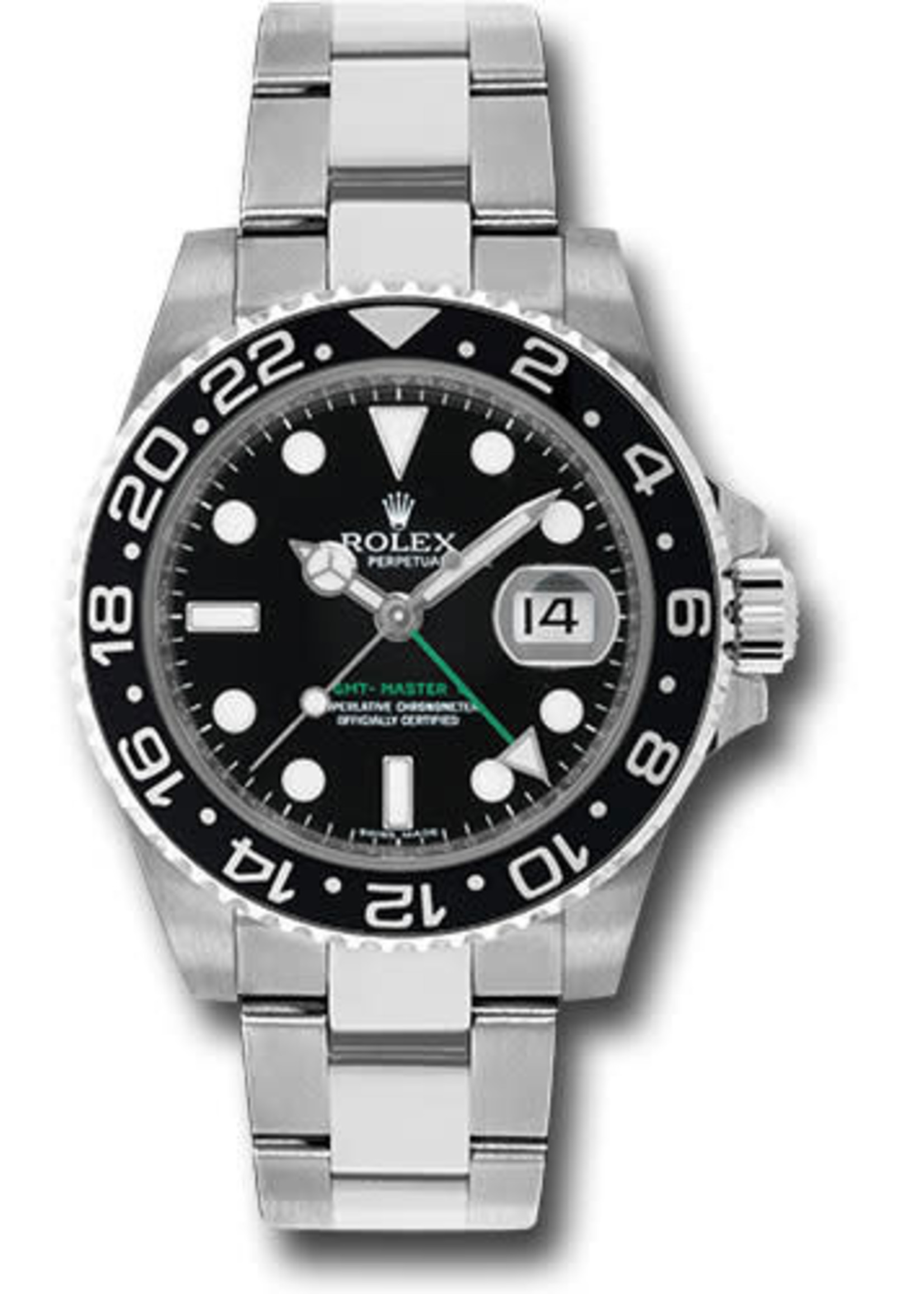 ROLEX GMT MASTER II 40MM (2010 B+P) #116710LN SERVICED IN 2020 AT ROLEX -  WatchFinder Cumberland Inc.