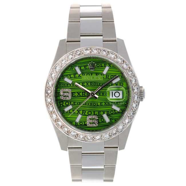 Rolex Watches ROLEX DATEJUST 36MM (2018) (CUSTOM DIAMOND BEZEL)