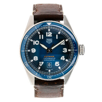 Tag Heuer Watches TAG HEUER AUTAVIA 42MM (B+P) #WBE5116.FC8266