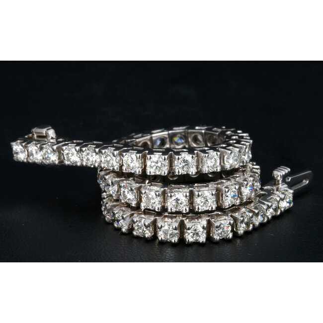 5.8CT VS-SI DIAMOND TENNIS BRACELET 18KT WHITE GOLD