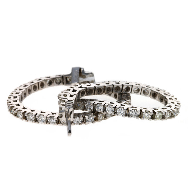 3CT DIAMOND TENNIS BRACELET 18KT WHITE GOLD