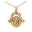 Jewellery 14K YELLOW GOLD DIAMOND HAMSA CUSTOM NECKLACE