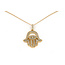 Jewellery 14K YELLOW GOLD DIAMOND HAMSA CUSTOM NECKLACE