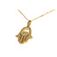 Jewellery 14K YELLOW GOLD DIAMOND HAMSA CUSTOM NECKLACE
