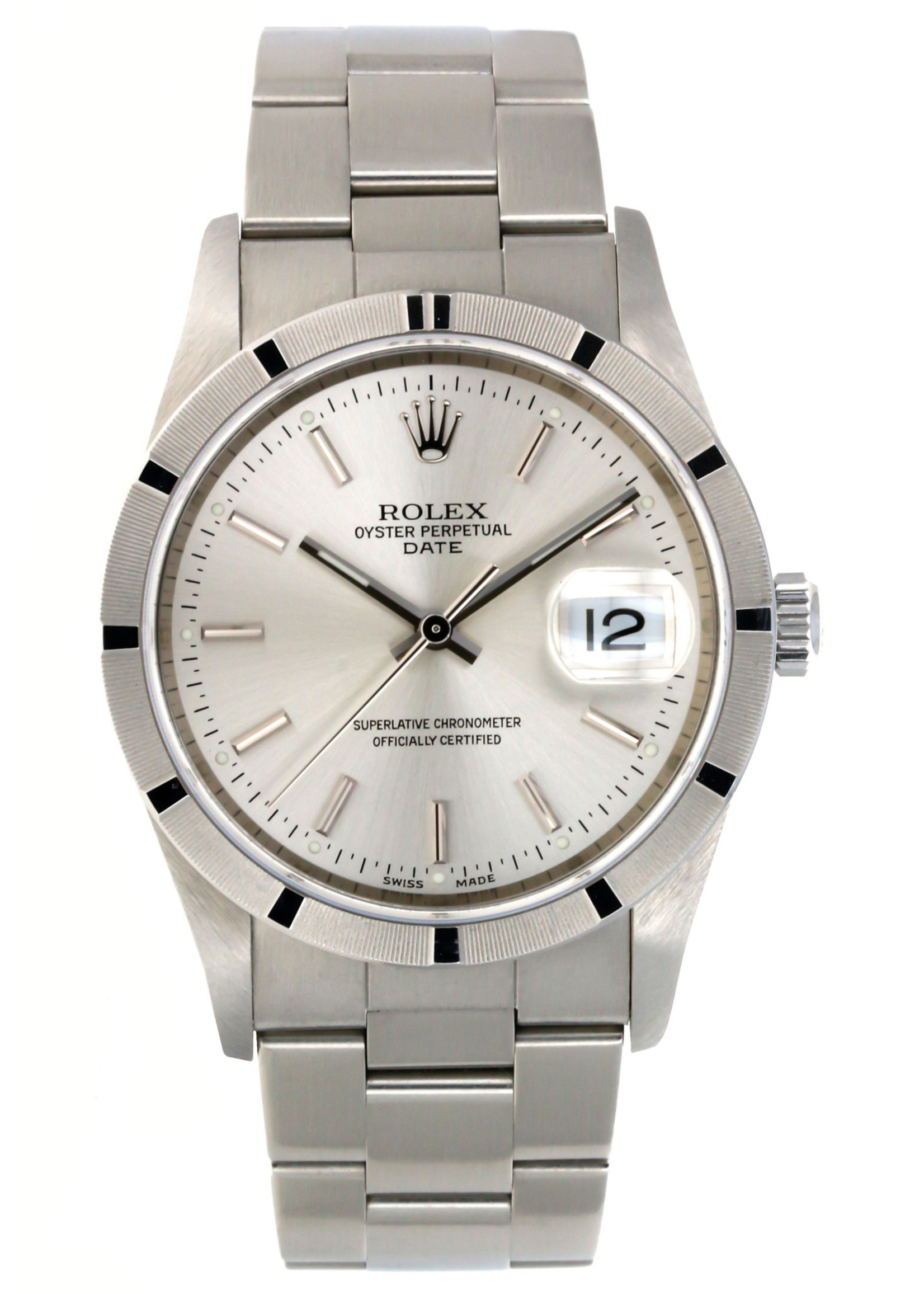 Rolex Watches ROLEX OYSTER DATE 34MM (2006 B + P) #15210 MINT