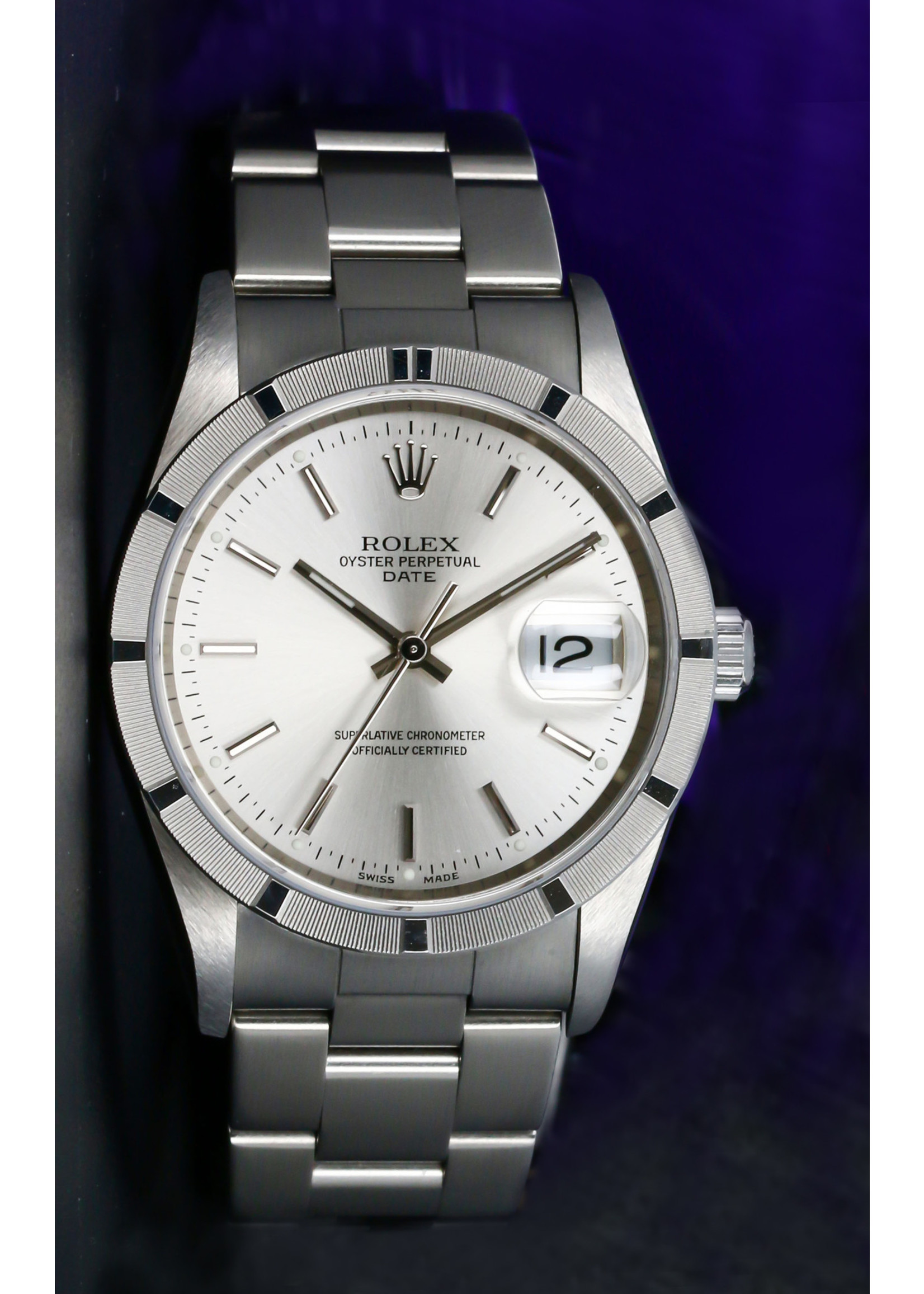 Rolex Watches ROLEX OYSTER DATE 34MM (2006 B + P) #15210 MINT