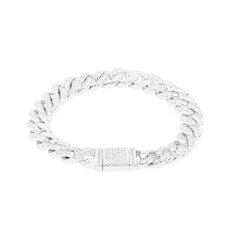 Jewellery CUSTOM DIAMOND CUBAN BRACELET - 14K WHITE GOLD - 6.82CT DIAMOND (VS/SI)