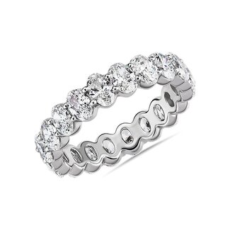 Jewellery 4.62CT OVAL BRILLAINT DIAMOND ETERNITY BAND (VVS/VS - D/F)