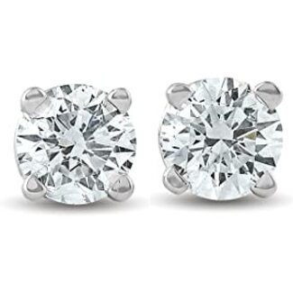 Jewellery 2CT ROUND BRILLIANT CUT DIAMOND EARRINGS (VS-J)
