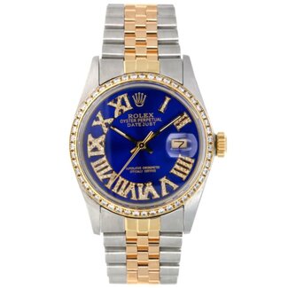 ROLEX ROLEX DATEJUST 36MM (1984) #16013 (CUSTOM DIAMOND BEZEL / CUSTOM DIAMOND DIAL)