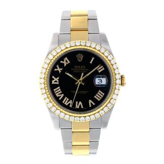ROLEX ROLEX DATEJUST 41MM #116333 (CUSTOM DIAMOND DIAL / CUSTOM DIAMOND BEZEL)
