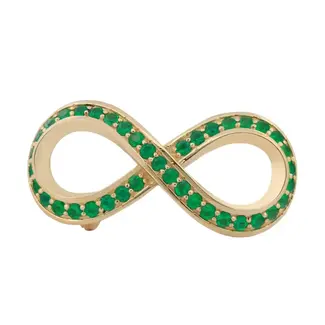 Jewellery 18KT YELLOW GOLD INFINITY BROOCH