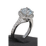Jewellery WF 3 Carat Round Diamond Engagement Ring 14kt