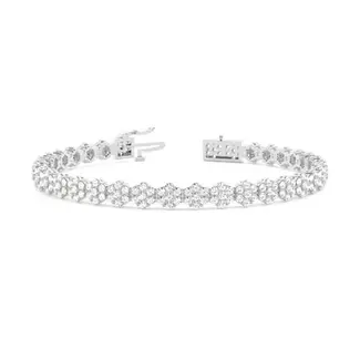 VHV (JEWELERY) WF 14KT WHITE GOLD LAB GROWN TENNIS BRACELET