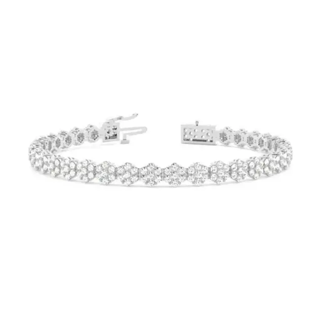 VHV (JEWELERY) WF 14KT WHITE GOLD LAB GROWN TENNIS BRACELET